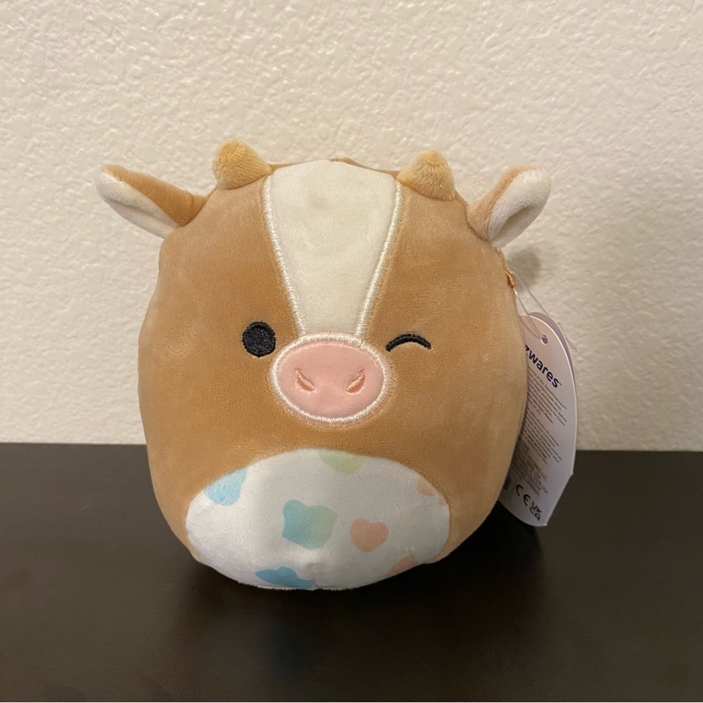 Squishmallows Brown and White Cow 5”  Plush - Griella